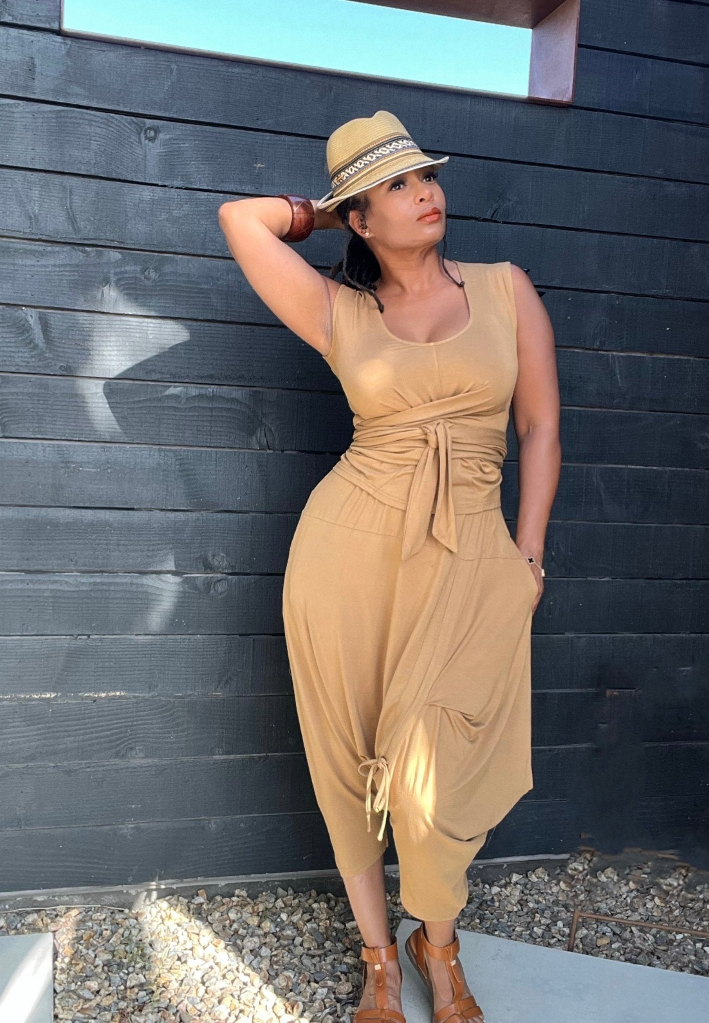 Moroccan Top and Bottom Set - Golden Brown - KOKO HARLEY
