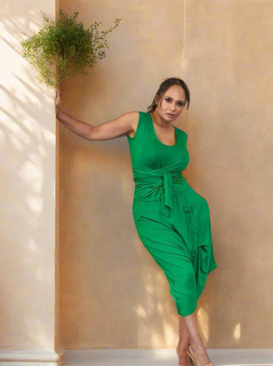 Moroccan Top and Bottom Set in Bright Green - KOKO HARLEY