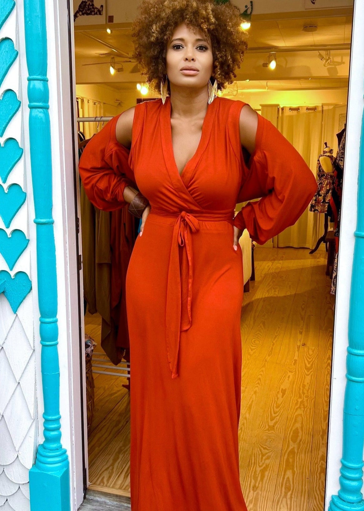 Ibiza Dress Set in Burnt Orange