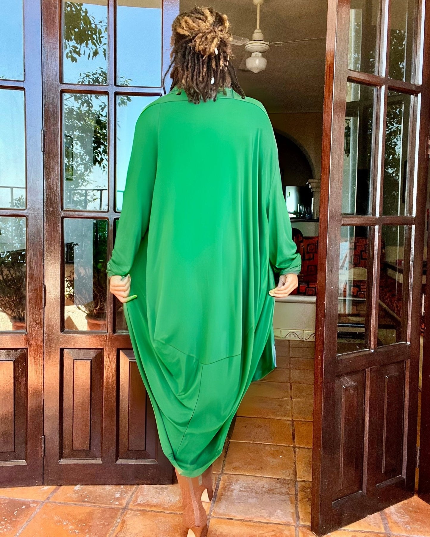 Moroccan Duster Bright Green - KOKO HARLEY