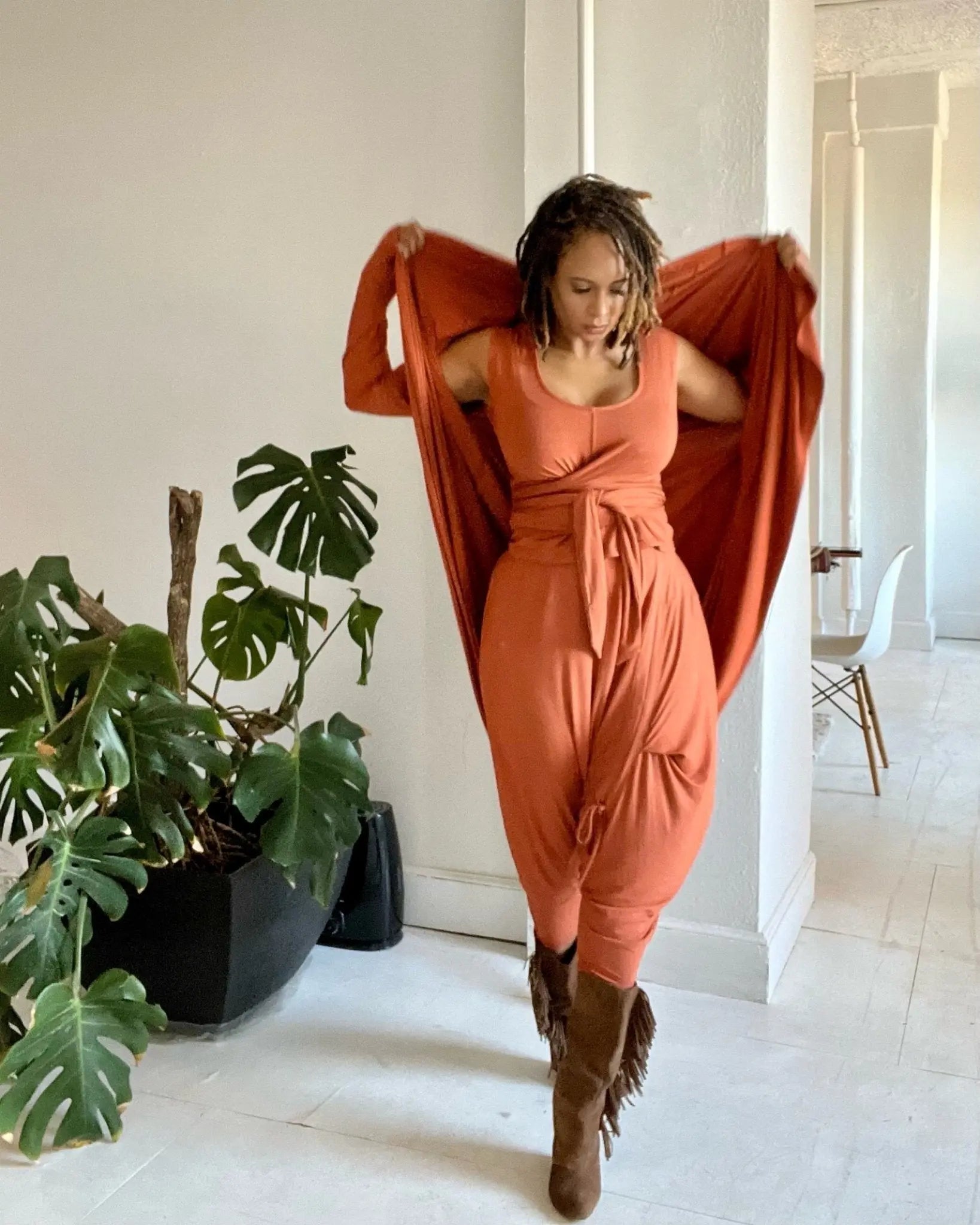 Moroccan Top and Bottom Set in Rust - KOKO HARLEY