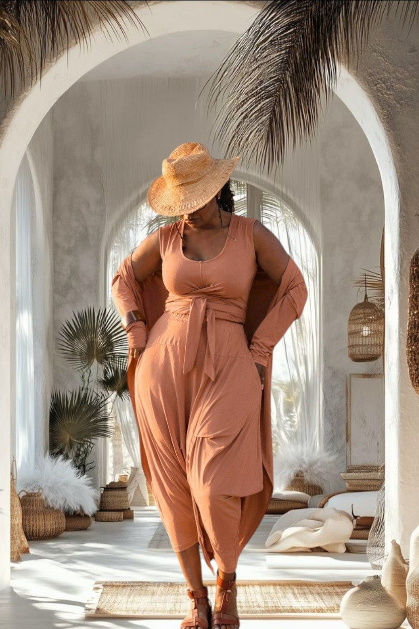 Moroccan Top and Pant Set - Canyon Clay
