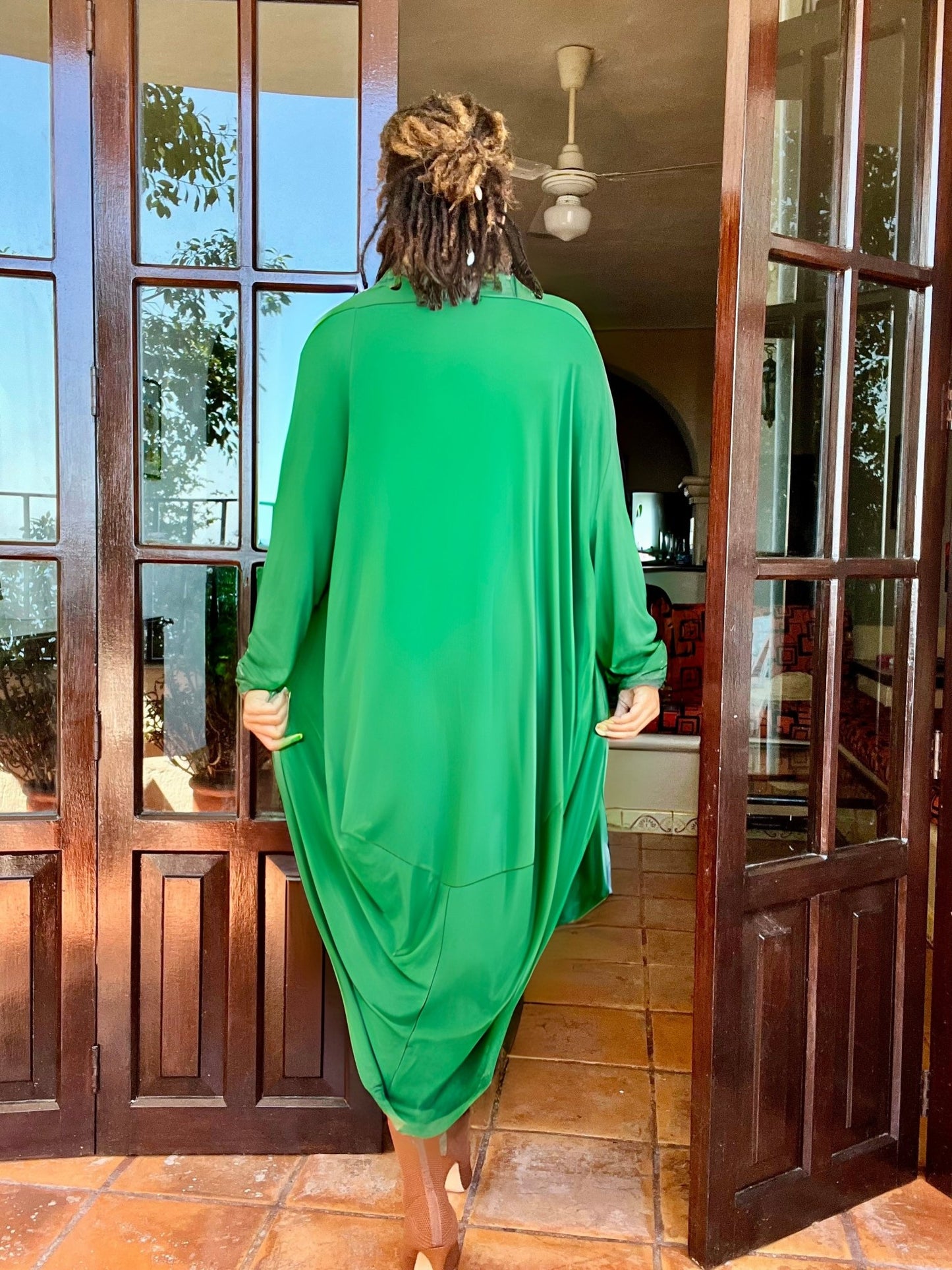 Moroccan Duster Bright Green - KOKO HARLEY