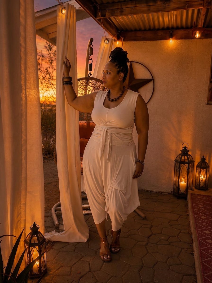 Moroccan Top and Pant Set- Desert Sand