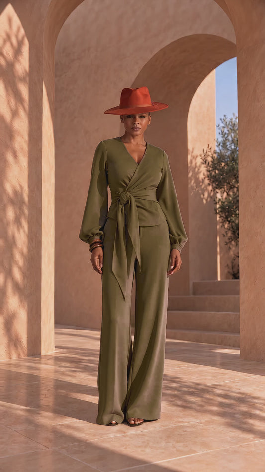 The Kelly Set in Olive, in motion